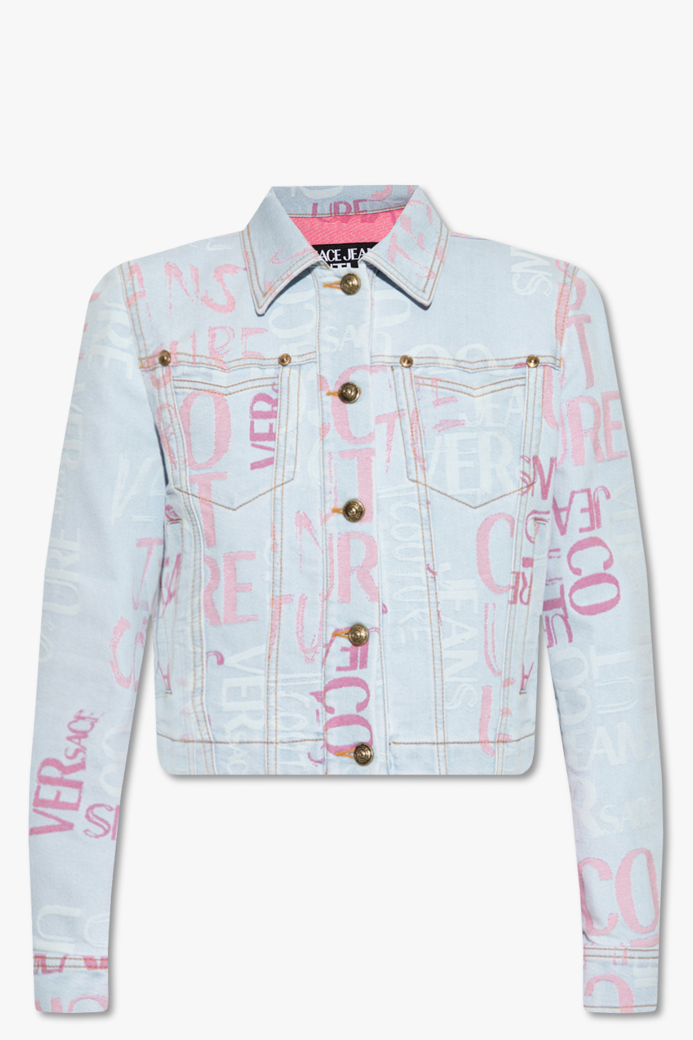 Versace logomania denim on sale jacket